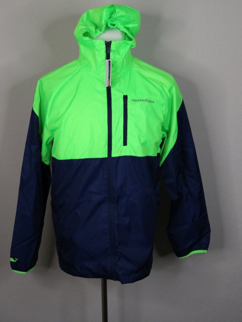 Vineyard Vines Windbreaker Medium M * NEW NWT * Deep Bay Packable * Blue Green